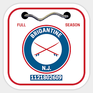 Brigantine New Jersey Beach Badge Sticker